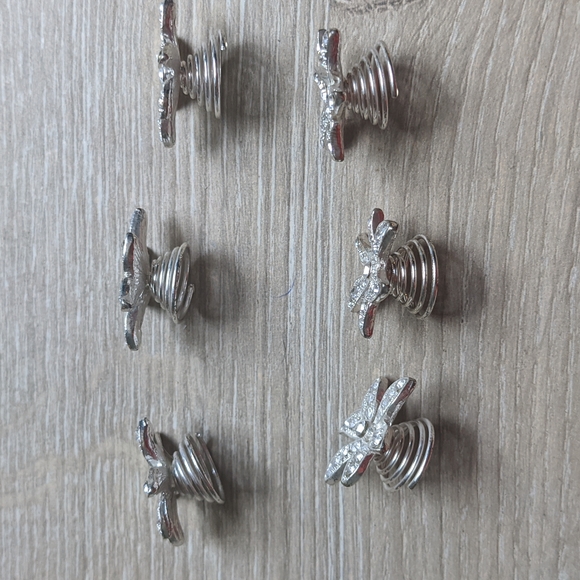 Crystal Flower hair decorations (set of 6) - Picture 3 of 3